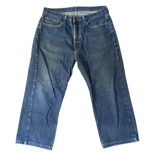 RL Easy Fit Jeans Hemmed Capri Size 35x25 - Picture 1 of 8